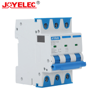 Disjoncteur AC DC 3P JOYELEC 1-63A 4.5kA Capacité de coupure Disjoncteur de sécurité avec borne QYB2-63 3 pôles