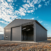 Almacén con Estructura de Acero, Diseño de Edificio Prefabricado Personalizado, Almacenamiento Industrial