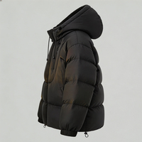 Doudoune courte à capuche en duvet de canard réversible pour homme, imperméable et personnalisable, idéale pour l'hiver