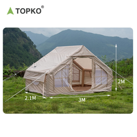 TOPKO tente gonflable en coton pour le camping en plein air, camping intégré, camp de protection solaire contre la pluie en tissu Oxford épaissi multiple