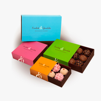 Coffret cadeau en carton noir de luxe personnalisé pour biscuits et biscuits Impression de bonbons sucrés avec insertion Boîtes d'emballage rigides