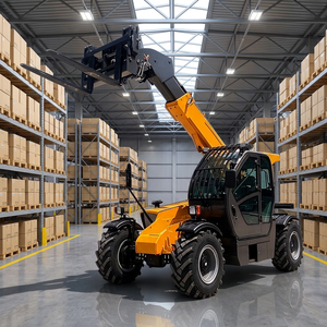 Chariot télescopique de 3,5 tonnes, portée de levage de 7 m, avec benne, lance à balles et positionneur de fourches en option, pour usage en entrepôt - Product Image 1