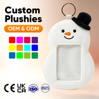 Adorabile Porta Fotocard a Forma di Gatto Viola, Peluche Super Morbido con Imbottitura in Cotone PP per Bambine e Ragazze