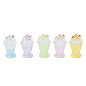 Juego de joyería DIY de resina Lanshuo con mini tazas de helado para decoración de teléfonos y llaveros - Product Image 2