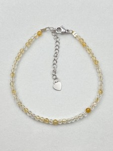 Pulsera de Citrino Facetado, Joyería Delicada con Piedras Preciosas, Cuentas Microfacetadas, Pulsera de Cristal, Joyería Minimalista, Pulsera con Piedras Preciosas Pequeñas - Product Image 4