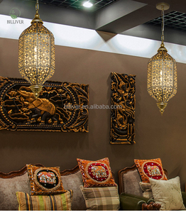 Lampe suspendue marocaine décorative antique de style bohème vintage de <span class=keywords><strong>Marrakech</strong></span>, lampe de plafond rétro, lampe rustique classique en métal ajouré - Product Image 5