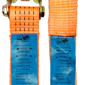 भारी शुल्क 5 टी रैट पट्टियों 2 मीटर यूव प्रतिरोधी कार्गो लशिंग लोड बेल्ट टाई डाउन - Product Image 5