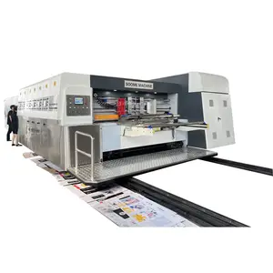 도매 인쇄 기계 연결 라인 골판지 골판지 상자 자동 폴더 접착제 골판지 인쇄 기계