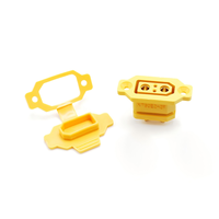 Connecteurs de câblage en laiton plaqué or Amass XT90E(2+2)-F 4 broches mâle/femelle à montage sur panneau étanches IP40 DC500V 45A