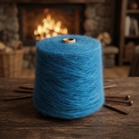Fil à tricoter et à crocheter élastique en velours duveteux et moelleux, écologique, en stock, style alpaga à poils longs 1/9 Nm
