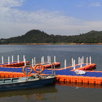 Plate-forme flottante de ponton flottant solide et durable, matériau de protection de l'environnement en plastique d'usine, source de vente chaude