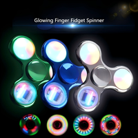 Fidget Spinner Lumineux LED, Jouet Anti-Stress Sensoriel pour l'Autisme, Jouet Promotionnel Pas Cher, Cadeaux d'Anniversaire, Fournitures de Fête