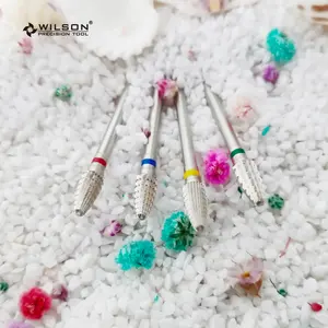 4.0mm Mini Cone Bits Uncoated Manicure Machine Solid Carbide Nail Drill Bit Set Popular Portable Carbide Nail Drill Bit