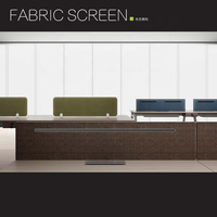 Modern Design 4-Person Office Workstation Furniture Commercial Glass Office Partitions Foldable for Warehouse Kitchen