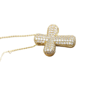 Hip Hop ghiacciato fuori CZ gioielli di lusso scapolare religioso Christianity rame cubico zircone croce Jesus collana pendente da donna - Product Image 6