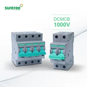 Suntree minyatür hava elektrik akımı anahtarı DC MCB 2 3 4 kutuplu 63a 40 amp devre kesici