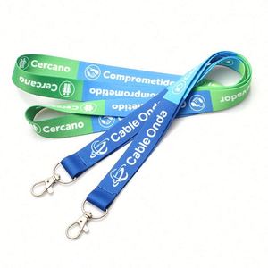 Lanière personnalisée pour porte-badge d'identification, cordon de cou imprimé avec logo, en polyester par sublimation, lanière personnalisable - Product Image 5