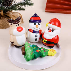 Figura de acción de espuma PU de rebote lento de Papá Noel, muñeco de nieve y alce, juguete unisex de espuma para apretar con forma de bola de Navidad para aliviar el estrés en niños de 5 a 7 años - Product Image 2