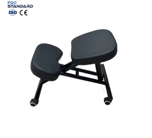 Chaise à genoux ergonomique moderne réglable en hauteur en cuir PU avec cadre métallique pivotant à 360° et roulettes, fabrication directe OEM ODM - Product Image 1