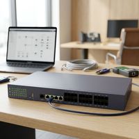 Gateway VoIP IAD600-24FXS con 4 Puertos Gigabit GE, Conversor Analógico a IP SIP IAD para Sistemas Telefónicos PBX de Hoteles y Empresas Asterisk 3CX