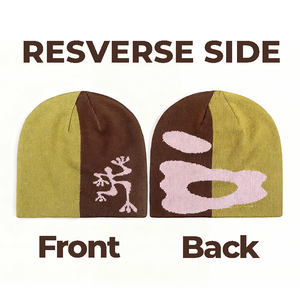 Fabricants de bonnets à double couche, bonnet réversible épais, jacquard, streetwear, logo <span class=keywords><strong>d</strong></span>'étiquette tissée privée, bonnets tricotés - Product Image 4