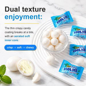 Dragées à la menthe rafraîchissantes et croquantes avec centre liquide, bonbons longue durée pour une haleine fraîche - Product Image 1