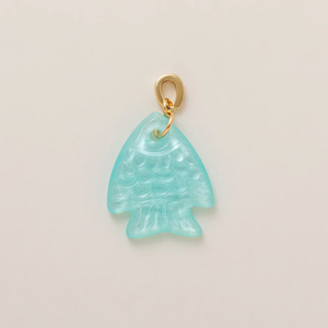 Collana con Ciondolo a Forma di Piccolo Pesce Blu Lucidato a Mano, Nuova Collezione, con Ciondolo a Fungo Dorato, Gioielli alla Moda per Donna, Ideale per Abbinamenti Quotidiani - Product Image 2