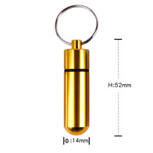 Модный алюминиевый держатель для таблеток водонепроницаемый металлический контейнер для таблеток брелок для ключей стильная металлическая канистра - Product Image 2