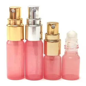 Özel pembe parfüm 2ml 5ml 10ml sis Mini örnek uçucu yağ parfüm sprey şişesi