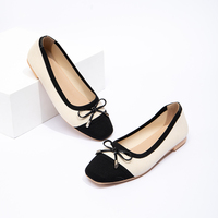 Damen Casual Vielseitige flache Balletts chuhe Beige Elegante Mutter flache Schuhe Beliebte Damen Einzels chuhe
