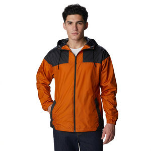 Custom Men's Windbreaker <b>Jacket</b> 100% Polyester Nylon <b>Waterproof</b> for <b>Winter</b> Factory Supply with Your Brand Logo - Product Image 1