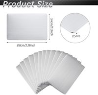 Ensemble de cartes métalliques miniatures en acier inoxydable 304 pour cadeaux DIY, étiquettes, cartes de visite, pour maison et bureau, fréquence d'accès laser 13,56 MHz