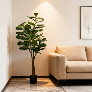 Árbol de Ficus Lyrata Artificial de 185 cm, Altamente Realista, para Decoración del Hogar y la Sala de Estar, Venta al por Mayor de Nifloral - Product Image 2