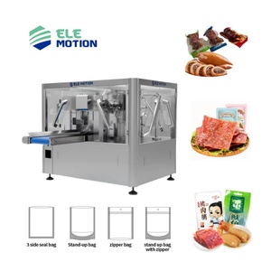 Máquina automática <span class=keywords><strong>de</strong></span> llenado y sellado <span class=keywords><strong>de</strong></span> bolsas <span class=keywords><strong>de</strong></span> plástico/papel para alimentos <span class=keywords><strong>de</strong></span> mascotas, cereales, frutas secas, macarrones y sal, con pesaje <span class=keywords><strong>de</strong></span> 1-3 kg, marca Elemotion. - Product Image 1