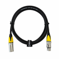 Câble de microphone XLR mâle-femelle OEM CH-R045 avec blindage spiralé, gaine en PVC, conducteur en cuivre sans oxygène