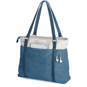 Free Sample Large Capacity Canvas <b>Tote</b> <b>Bag</b> <b>Laptop</b> Work Book Travel Gym <b>Totes</b> Crossbody Purse <b>for</b> Women Handbag Shoulder - Product Image 1
