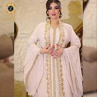Abaya musulmane élégante et respirante en polyester pour femme, idéale pour les mariages et les fêtes, manches longues, mode du Moyen-Orient