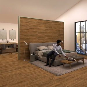 Baldosas de porcelana con aspecto de madera rústica de 8x48 pulgadas con acabado mate para pisos interiores. - Product Image 6