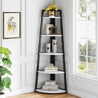Étagère à étagères industrielle à 5 niveaux Étagère de rangement en coin pour plantes pour chambre à coucher, salon et cuisine