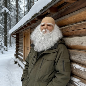 Masque en latex <span class=keywords><strong>de</strong></span> Père Noël ultra-réaliste avec barbe blanche pour cosplay <span class=keywords><strong>de</strong></span> Noël, fêtes, événements à thème et occasions amusantes - Product Image 6