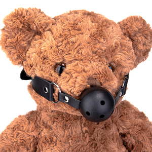 Ball <span class=keywords><strong>gag</strong></span> buccal respirant pour femmes fétichistes, jouets sexuels, PVC réglable, bondage BDSM pour adultes - Product Image 1