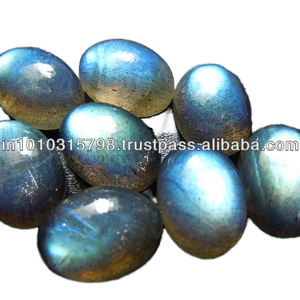 Cabujón de Labradorita Azul AAA, Corte Ovalado de 10x14 mm, Labradorita Natural, Piedras Preciosas Sueltas, Origen Madagascar - Product Image 2