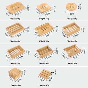 Eco-friendly Natural Bamboo <strong>Wooden</strong> Soap Box Holder Sanitary Kitchen Space Drain Feature Soap Dish <strong>Tray</strong> for <strong>Bath</strong> Toilet Supplies - Product Image 2