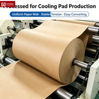 Papier Kraft en Pâte de Bois Vierge à Absorption d'Eau Uniforme et Élevée, Matière Première pour le Traitement en Profondeur des Rideaux Humides de Refroidissement