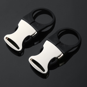 <b>Clip</b> Buckle 25mm Silver Black Metal Durable Bag Accessories for Bags - Product Image 1