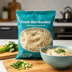 Délicieuses Nouilles Udon Fraîches <span class=keywords><strong>et</strong></span> Humides de Blé Dur, Prêtes à Consommer, Cuites, Non Frites, Saines, Faible en Gras, Lot en Gros - Product Image 1