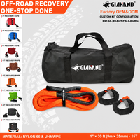 Corde de récupération cinétique OEM en Nylon 66, 9m x 25mm, avec sac de transport, manille souple et kit d'outils d'urgence pour 4x4, SUV, camion et situations tout-terrain