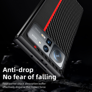เคสขนาดใหญ่ทำจากคาร์บอนไฟเบอร์,เคสโทรศัพท์ป้องกันเวลาตกพับได้เนื้อบางพิเศษ2ทบสำหรับ <span class=keywords><strong>Xiaomi</strong></span> Mi Mix <span class=keywords><strong>Fold2</strong></span> 5G - Product Image 4