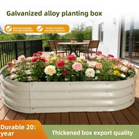Jardinière surélevée en métal galvanisé pour l'extérieur, bac à plantes extra large en acier pour légumes, herbes et fleurs, montage facile