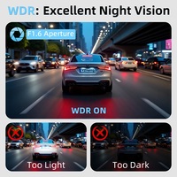 WDR Venture Full HD 1080p Enregistreur Vision Nocturne Voiture Dvr Wifi Caméra de Voiture Gps Voiture Dash Cam 4K 3 Canaux avec ADAS pour Moto